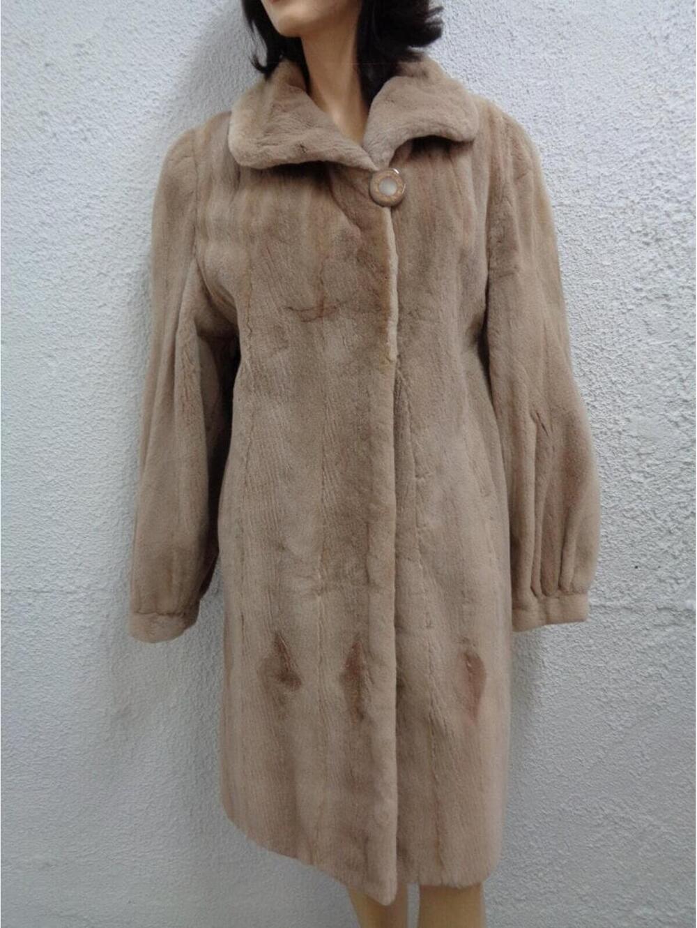 Excellent Sheared Pastel Mink Fur Coat Jacket Women Woman Size 6 SMALL